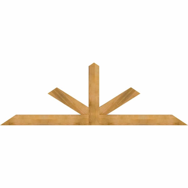 Ekena Millwork Saratoga Rough Sawn Timber Gable Bracket, Western Red Cedar, 108"W x 36"H x 4"D x 6"F, 8/12 Pitch GBW108X36X0406SAR00RWR - main